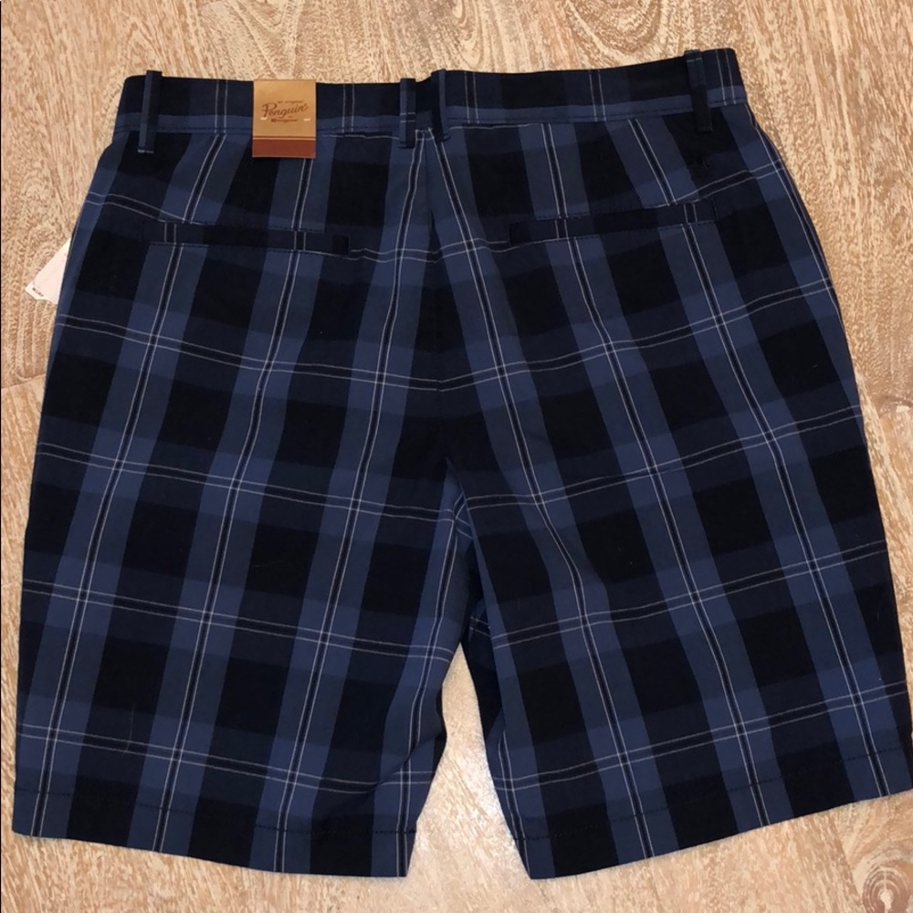 NWT Penguin shorts blue men 32 plaid - Picture 3 of 3